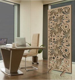 Resim Liar Dekor Liar Ahşap Seperatör (Paravan) - KSP-196 - (10 mm) - (69 cm x 139 cm) - (Ham) 