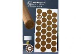 Resim Marsilyan 36 Adet Kendinden Yapışkanlı 3x3 cm Premium Zemin Koruyucu Keçe Seti 