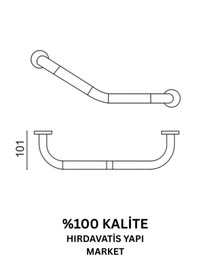 Resim Çelik Banyo Paslanmaz Pirinç Flora Küvet Tutamağı 40cm Gri 