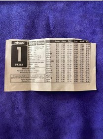 Resim 1 Nisan 2007 Takvim Yaprağı - Nostalji Koleksiyonluk Takvim Yaprağı B 