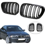 Resim Bmw e46 m3 ön böbrek panjur piano black - m3 logolu 2001 - 2005 çift tırnak Bmw e46 m3 ön böbrek panjur piano black - m3 logolu 2001 - 2005 çift tırnak