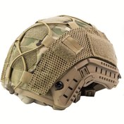 Resim Ops-Core Hızlı Kask Koruyucu Kask için Taktiksel Kask Kapak Kamuflaj Başlığı Elastik İple Uygun 