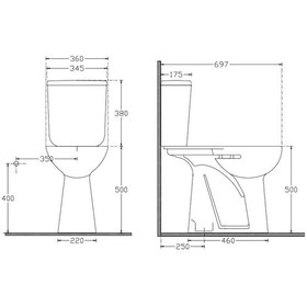 Resim Ece Banyo Bedensel Engelli Kullanımına Uygun Alttan Çıkışlı Klozet Seti 