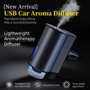Resim 1 adet Akıllı USB Araba Aroma Difüzörü, Esansiyel Uyumlu, 3 Hızlı Ayarlanabilir Koku Nemlendirici, 36V veya Altı Araçlar için Şarj Edilebilir Pil ile Hava Spreyi 