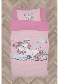 Resim Mekta Home Bebek Ve Çocuk Odası Bulutlu Unicorn Desenli Nevresim Takımı 