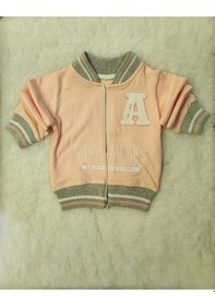 Resim Kız Çocuk Pudra Pembe Sweatshirt Takım Fermuarlı 3 Parça 