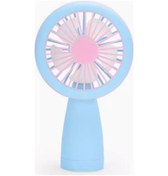 Resim Mini Taşınabilir El Tipi Vantilatör, Usb Şarj Edilebilir, Fan L Mavi, 