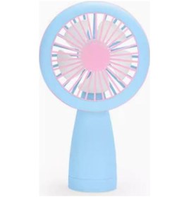 Resim Mini Taşınabilir El Tipi Vantilatör, Usb Şarj Edilebilir, Fan L Mavi, 
