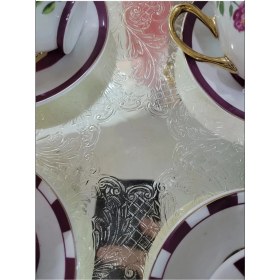 Resim Büyük Yuvarlak Kek Standı Tepsisi Ayakları Ayaklı Tepsi 36CM Gümüş Kaplama Metal 1 Adet 