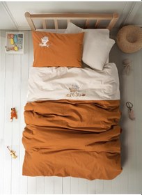 Resim Cotton Box Cuddly Nakışlı Bebek Nevresim Takımı Clever Bej 