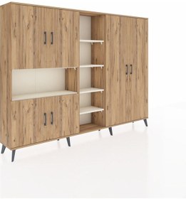 Resim Arges Dolap 13 Raflı 6 Kapaklı 220x30x163 Çam-çam/aytaşı Çam-çam/aytaşı 