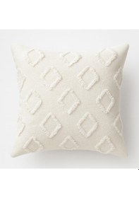 Resim Kırlent Kılıfı 43x43 Cm Çift Taraflı, Fermuarlı, Lüks Şönil Kumaş Koltuk Örtüsü İle Uyumlu 1 Adet Krem 