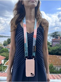 Resim Bonnie&Chico iPhone X/XS Uyumlu Çapraz-Ayarlanabilir Lily Telefon Askısı (pudra kılıflı) 
