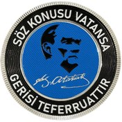 Resim CanTertip "Söz Konusu Vatansa Gerisi Teferruattır" Yazılı ATATÜRK Patch - Plastik Peç 