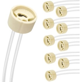 Resim 10 Adet GU10 Duy 2A LED Halojen Lamba Duyu 0,75 Mm² Silikon Tel Seramik Duy Bağlantı Duyları 300 W Enerji Sınıfı A 
