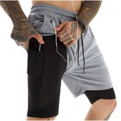 Resim MOOLY Unisex Koşu Ve Antrenman Sporcu Şortu 2 In 1 