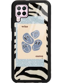 Resim Spoyi Huawei P40 Lite Zebra Emoji Tasarımlı Glossy Telefon Kılıfı 