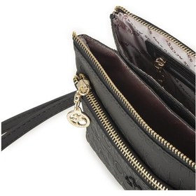 Resim Nas Bag Kadın Çapraz Ve Clutch Çanta Bilek Ve Çapraz Askılı Siyah Gofraj 24x15 Cm Siyah Gofraj Siyah 