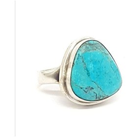 Resim Turkuaz Taşlı Gümüş Yüzük (453079256) 