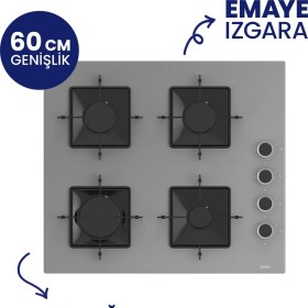 Resim Ferre Steamart-Fryart-Silentart Serisi Gri Set ( QEP64CPR+SS208+D065-SA ) Emaye Izgara 