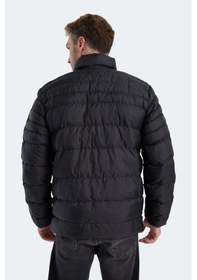 Resim Slazenger Horızon I Erkek Dik Yaka Fermuarlı Siyah Mont & Kaban Siyah 
