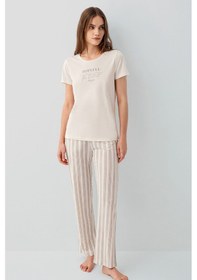 Resim Pierre Cardin Kadın Krem Pijama Takım Pc9176-s-v2 Krem 