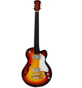 Resim El Yapımı 1/4 Ölçek Minyatür Elektro Gitar Gibson Es-275 Sunburst 