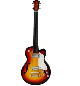 Resim El Yapımı 1/4 Ölçek Minyatür Elektro Gitar Gibson Es-275 Sunburst 