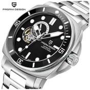 Resim Pagani Design PD-1736 Erkek 200M Su Geçirmez Otomatik Mekanik Saat Safir Kristal Seramik Çerçeveli Işıklı Saati 
