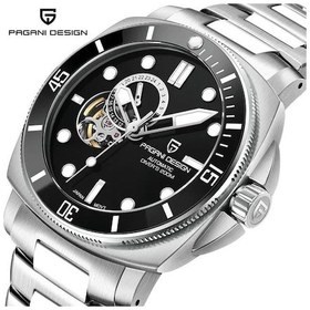 Resim Pagani Design PD-1736 Erkek 200M Su Geçirmez Otomatik Mekanik Saat Safir Kristal Seramik Çerçeveli Işıklı Saati 