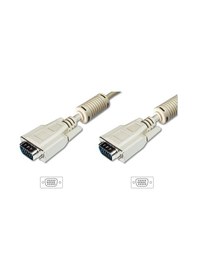 Resim Assmann Digitus AK-310103-150-E 15 Mt VGA to VGA Erkek-Erkek AWG28 3Coax/7C Bej Görüntü Kablosu 