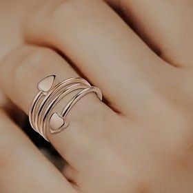 Resim Şık Ayarlanabilir Manyetik Kalp Yüzük Kadınlar İçin – Gül Altın Renkli Çinko Alaşım, Şık Çok Katmanlı Tasarım, Doğum Günleri, Partiler ve Özel Günler için Rahat Uyumlu, Anneler Günü veya Ramazan Hediyesi 