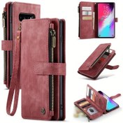 Resim Gaojunshop01 S10+ Kılıf Cüzdan Rfıd Blok Kartlık Fermuşarlı Pu Deri S20 S21 S22 S23 S24 