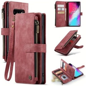 Resim Gaojunshop01 S10+ Kılıf Cüzdan Rfıd Blok Kartlık Fermuşarlı Pu Deri S20 S21 S22 S23 S24 