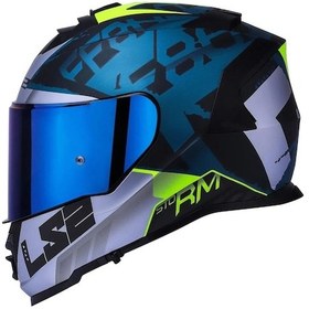 Resim Gökkuşağı + Şeffaf Vizör + Ls2 Storm 2 Sprinter Kask Gri - Siyah 