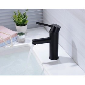 Resim Kavisa Siyah Çubuk Lavabo Bataryası Black Serisi 