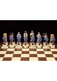 Resim Osmanlı- Ingiliz Temalı Orta Boy Lüks Satranç Ve Yenigün Satranç Tahtası 