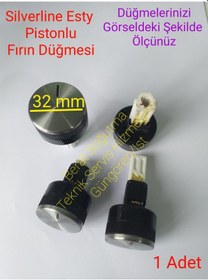 Resim Silverline Uyumlu Esty Ankastre Fırın Basmalı Düğme Pistonlu 