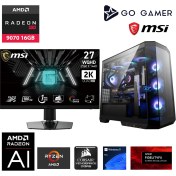 Resim Go Gamer GA2096DP Amd Ryzen 9 9950X / 256GB Ddr5 5600MHZ / 4tb Nvme SSD 7300-6000MB-SN / Rx 9070 16GB / 240MM Sıvı Soğutma / Msı 27" 2k 180Hz. / Windows 11 Pro Masaüstü Bilgisayar 