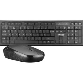 Resim Everest KM-6121 Siyah Kablosuz Q Slim Klavye + Mouse Set 