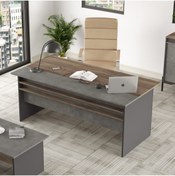 Resim Yurudesign Vista A Ofis Masası 180cm*90cm Kahve-Beton-Antrasit VS1-CGA 