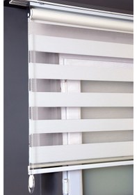 Resim Beyaz Düz Zebra Stor Kaliteli Güneşlik Perdeler 