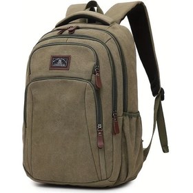 Resim Fochsia Yeşil Erkek Büyük Kapasiteli Seyahat Sırt Çantası - 39.62cm Laptop Bölmeli Hafif Okul İş Gezi Yeşil 