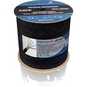 Resim Genel Markalar 305 Metre Cat6 23awg Cat6 Kablo Outdoor Siyah Dış Mekan Cat6 Utp Kablo Zırhlı Cat6 Kablosu 