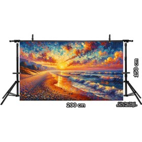 Resim Venspor Huzur Dolu Plaj Manzarası Temalı Arkaplan, Profesyonel Fotoğrafçılık için 200x150cm Duvar Örtüsü Fon 