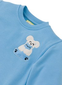 Resim Ses Çıkaran Bebek Mavisi Bisiklet Yaka Sweatshirt - Bebek Mavisi / 2-3 yaş 