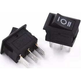 Resim Mr-125b-5 Mini S Siyah Işıksız Anahtar On-off-on 3 Bacaklı Siyah 