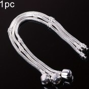 Resim 1 adet Sıcak Trend Bucket-Shaped Güvenlik Tokası Gümüş Zincir Bilezik, Moda Bilezik Basit ve Klasik Yılan Kemeri Kadın Moda DIY Takı Aksesuarı Hediye İyi Arkadaşlar Doğum Günü Partisi için 