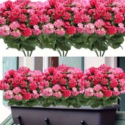Resim 60 Adet UV Dayanıklı Yapay Pelargon Çiçekleri - Canlı Yeşil Yapraklar, Parlak Pembe, Kırmızı ve Sarı Çiçekler, Dayanıklı Plastik İç/Dış Mekan Dekoru, Bahçe, Ev Ziyareti, Şükran Günü, Yılbaşı, Mezuniyet, Kafeler için - Düşük Bakım Gerçekçi Suni Çiçekler, Pil/Elektriksiz, Tüm Mevsimlerde Kullanılabilir, Hava Koşullarına Dayanıklı, Bahçe Düzenlemeleri, Dekoratif Yeşillik, Etkinlik Planlayıcıları 