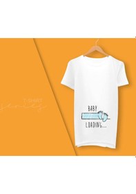 Resim Bk Gift Espri Tasarımlı Beyaz Hamile Tişörtü, Hamileye Hediye, Yeni Anne Hediyesi, Arkadaşa Hediye-10 001 